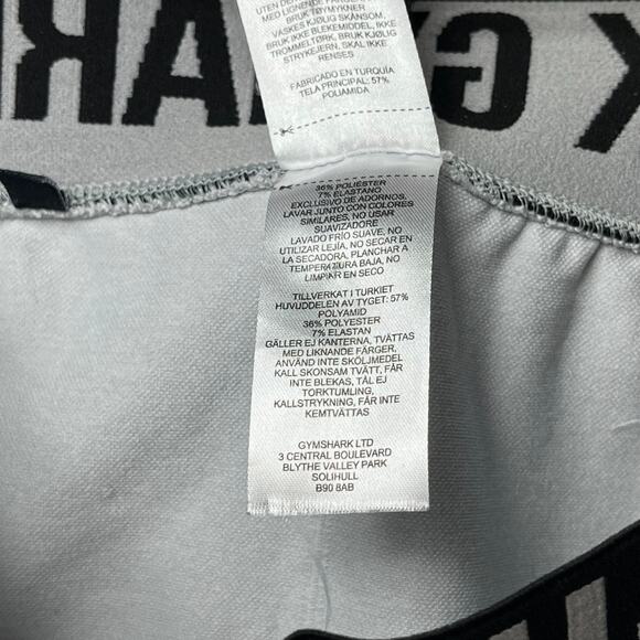 Gymshark Flex Light Grey Marl Black Leggings Large - Picture 4 of 6